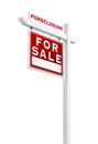 Left Facing Foreclosure Sold For Sale Real Estate Sign Isolated Royalty Free Stock Photo