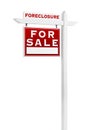 Left Facing Foreclosure Sold For Sale Real Estate Sign Isolated Royalty Free Stock Photo