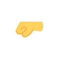 Left fist punch flat icon