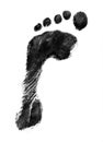 Left foot print Royalty Free Stock Photo