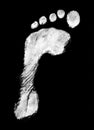 Left foot print Royalty Free Stock Photo