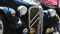 Left front view of french veteran car Citroen Traction Avant, also called Citroen 11, from year 1954