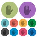 Left hand color darker flat icons Royalty Free Stock Photo