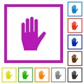 Left hand flat framed icons Royalty Free Stock Photo