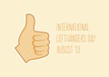 International Lefthanders Day vector