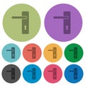 Left handed simple door handle color darker flat icons