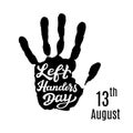 Left Handers Day typography poster