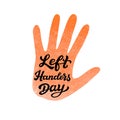 Left Handers Day typography poster