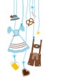 Left Hanging Oktoberfest Icons Blue And Brown