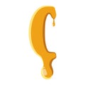 Left parenthesis from honey icon Royalty Free Stock Photo