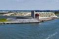 Left part of Storm Surge Barrier Royalty Free Stock Photo