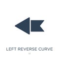 left reverse curve icon in trendy design style. left reverse curve icon isolated on white background. left reverse curve vector Royalty Free Stock Photo