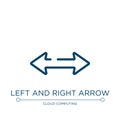 Left and right arrow icon. Linear vector illustration from cursors and pointers collection. Outline left and right arrow icon