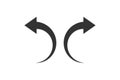 Left and right arrow icon. Previous, next pointer symbol. Sign app button vector