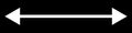 Left and right arrow, pointer, cursor in opposite direction. Intersection, navigation, forward-backward arrow element Royalty Free Stock Photo