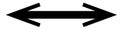 Left and right arrow, pointer, cursor in opposite direction. Intersection, navigation, forward-backward arrow element Royalty Free Stock Photo