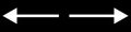 Left and right arrow, pointer, cursor in opposite direction. Intersection, navigation, forward-backward arrow element Royalty Free Stock Photo