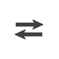 Left and right arrows vector icon