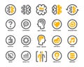 Left and right brain icon set