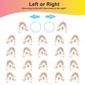 Left or Right Worksheet Royalty Free Stock Photo