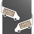 Left and right side sign - Cargo delivery Royalty Free Stock Photo