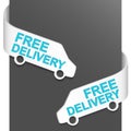 Left and right side sign - FREE DELIVERY Royalty Free Stock Photo