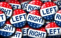 Left And Right Vote Badges