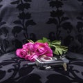 Left at the seat (after a romantic dinner) Royalty Free Stock Photo
