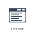 left side alignment icon in trendy design style. left side alignment icon isolated on white background. left side alignment vector Royalty Free Stock Photo