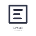 left side alignment icon on white background. Simple element illustration from UI concept Royalty Free Stock Photo