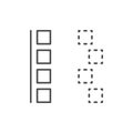 Left side alignment line icon