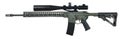 Left side AR15 rifle with foliage green paint Royalty Free Stock Photo