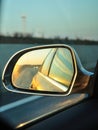 Left side rear vision mirror of car Royalty Free Stock Photo