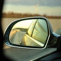 Left side rear vision mirror of the car Royalty Free Stock Photo
