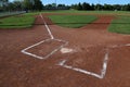 Left Side View of a Baseball Field Royalty Free Stock Photo