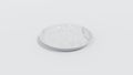 Left Side View 3D Render White Marble Plate 30cm with White Background Royalty Free Stock Photo