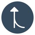 Left to front, upward Isolated Vector Icon which can be easily modified or edited Royalty Free Stock Photo