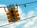 Left turn light Royalty Free Stock Photo