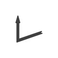 Left up arrow vector icon Royalty Free Stock Photo