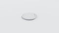Left View 3D Illustration White Marble Plate 30cm on a White Background Royalty Free Stock Photo