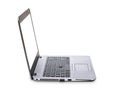 Left view of Laptop computer with blank screen isolated on white background. Clipping Path include in this image Royalty Free Stock Photo