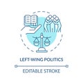 Left-wing politics soft blue concept icon Royalty Free Stock Photo