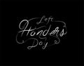 Lefthanders Day Lettering Text on vector illustration