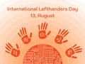 Lefthanders Day vector illustration for web, print