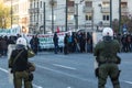 Leftist and anarchist groups seeking the abolition of new maximum security prisons, clashed with riot police