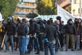 Leftist and anarchist groups seeking the abolition of new maximum security prisons, clashed with riot police