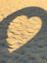 Projection of heart-shaped shadow Royalty Free Stock Photo