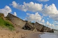 Leftovers of bombed sovjet fortress on the coast of Liepaja Royalty Free Stock Photo