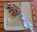 Leftovers of a roasted guinea pig