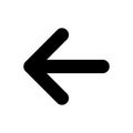 Leftwards arrow black glyph ui icon